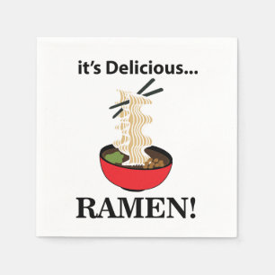 Serviette En Papier Ramen C'est délicieux Ramen Party