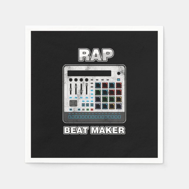 Serviette En Papier Rap Beat Maker Pop Music Vocal Performer Hip Hop R (Devant)