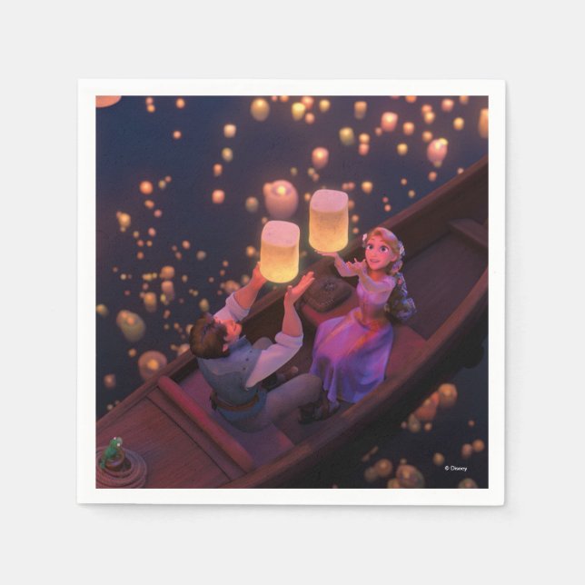 Serviette En Papier Rapunzel | Faites votre propre magie (Devant)