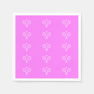 Serviette En Papier Raquettes de tennis Arrière - plan rose profond