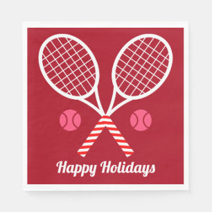 Serviette En Papier Raquettes de tennis de Noël