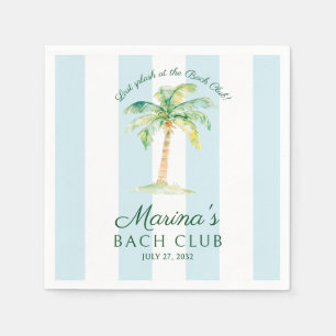 Serviette En Papier Rayures bleues Palm Beach Bach Club Enterrement de