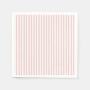 Serviette En Papier Rayures de printemps Douce rose