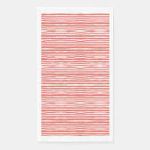 Serviette En Papier Rayures orange, lignes 