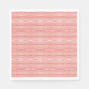 Serviette En Papier Rayures orange, lignes