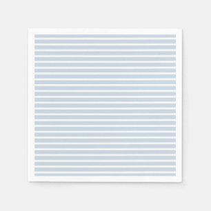 Serviette En Papier Rayures raffinées de début d'automne   Bleu poussi
