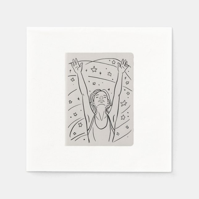 Serviette En Papier Reach for the Stars (Devant)