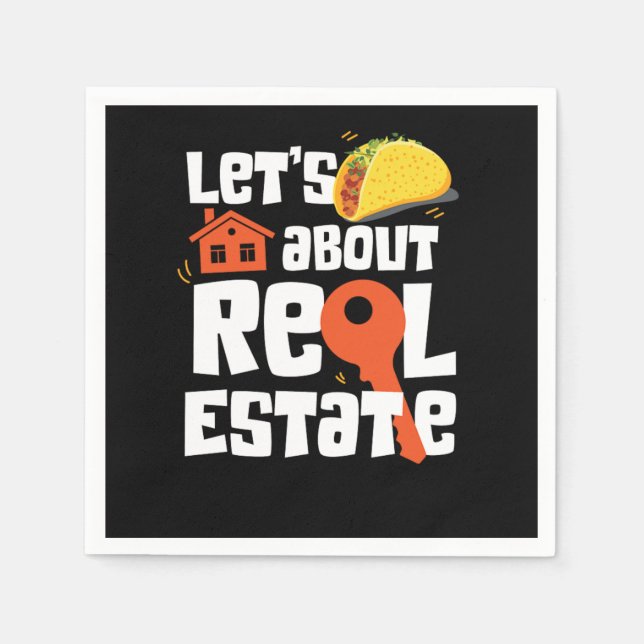 Serviette En Papier Realtor laisse Taco sur l'immobilier (Devant)