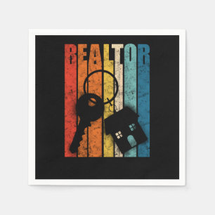 Serviette En Papier Realtor Realtor Vintage rétro