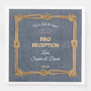Serviette En Papier Réception BBQ Nœud Occidental