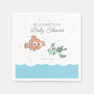 Serviette En Papier Recherche de Baby shower Nemo & Squirt