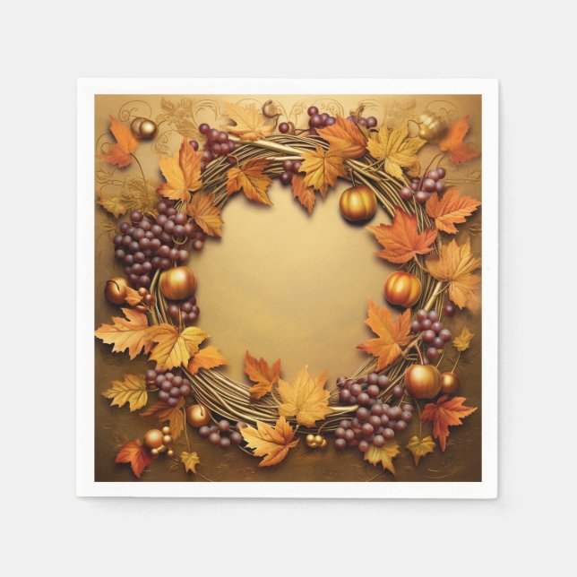 Serviette En Papier Récolte rustique : Récolte de germes (Devant)