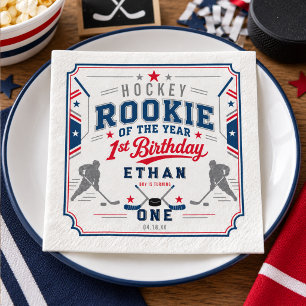 Serviette En Papier Recrue de l'année Billets de hockey 1er anniversai