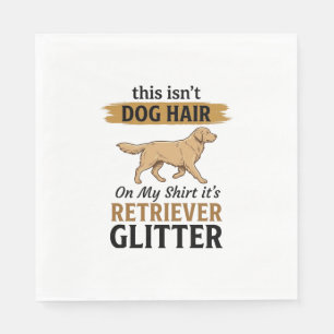 Serviette En Papier Récupérateur Paillettes Amoureux de Chien Drôle De