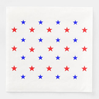 Serviette En Papier Red and Blue Stars - Starry Sky Motif