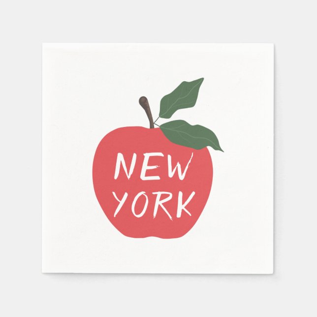 Serviette En Papier Red apple New York (Devant)