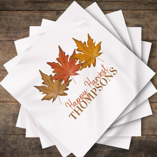 Serviette En Papier Red Automne Automne Feuilles Russe Harvest Custom
