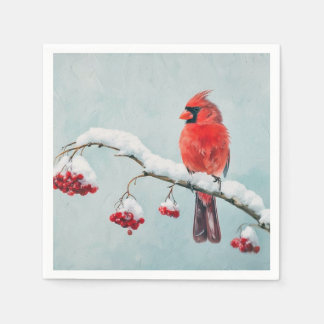 Serviette En Papier Red Cardinal Paper Napkin