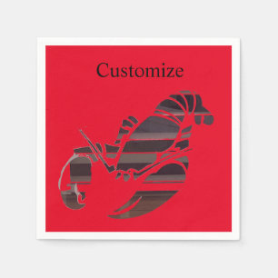 Serviette En Papier Red Maine Lobsters Thunder_Cove