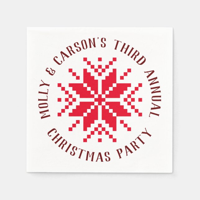 Serviette En Papier Red Nordic Christmas Sweat Holiday (Devant)