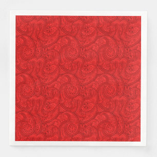 Serviette En Papier Red Paisley