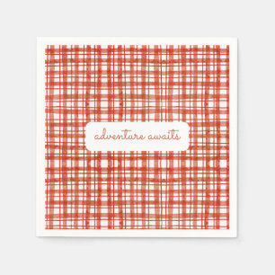 Serviette En Papier Red Pique-nique Plaid Automne Baby shower neutre g