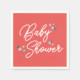 Serviette En Papier Red Polka Dot Ladybug Baby Girl Douche