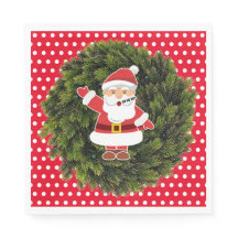 Red Polka Dot Père Papier de Noël