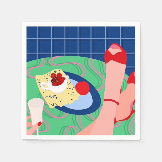 Serviette En Papier Red Sneak Peek (Devant)