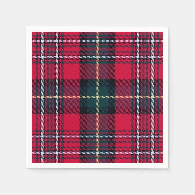 Serviette En Papier Red Tartan (Devant)