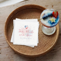 Red White & Due Baby Shower Napkins