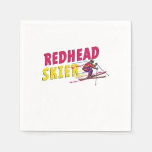 Serviette En Papier Redheads Skier Skier Red Hair Ginger Redhead Cadea