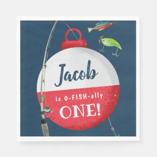 Serviette En Papier Reeling dans le grand one Fishing Anniversaire