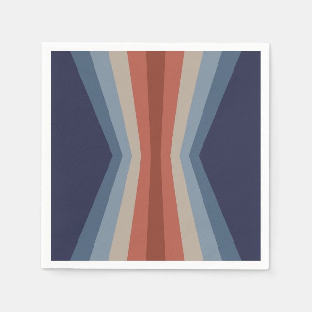 Serviette En Papier Réflexion arc-en-ciel dans un style rétro (Devant)