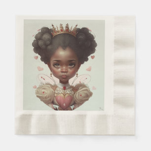 Serviette En Papier Regal Black Queen Of Hearts Napkins