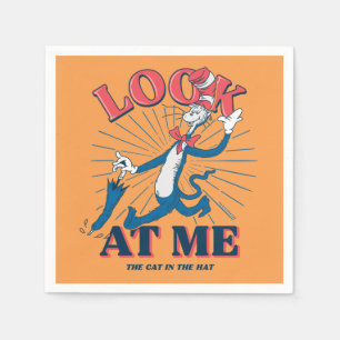 Serviette En Papier Regarde-Moi Chat Dans Le Casquette