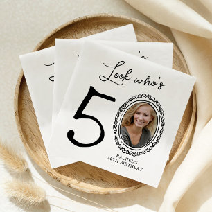 Serviette En Papier Regardez qui est cinquante Photo 50e anniversaire