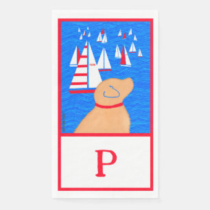 Serviette En Papier Regatta Day Chien Jaune Draps Serviette d'hôte