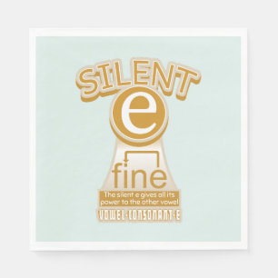 Serviette En Papier Règle de phonie en anglais Silent E