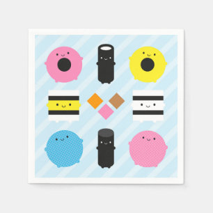 Serviette En Papier Réglisse Allsorts de sucrerie de Kawaii