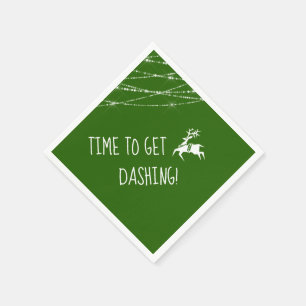 Serviette En Papier Reindeer Dashing Black Vendredi   Choisir la coule