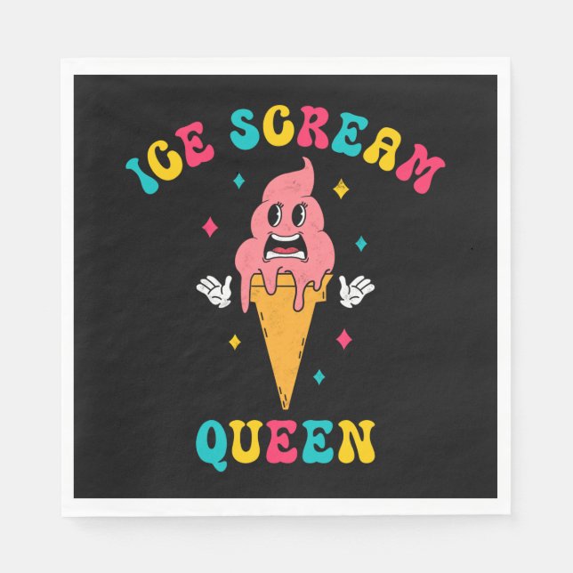 Serviette En Papier Reine du cri de glace vintage (Devant)