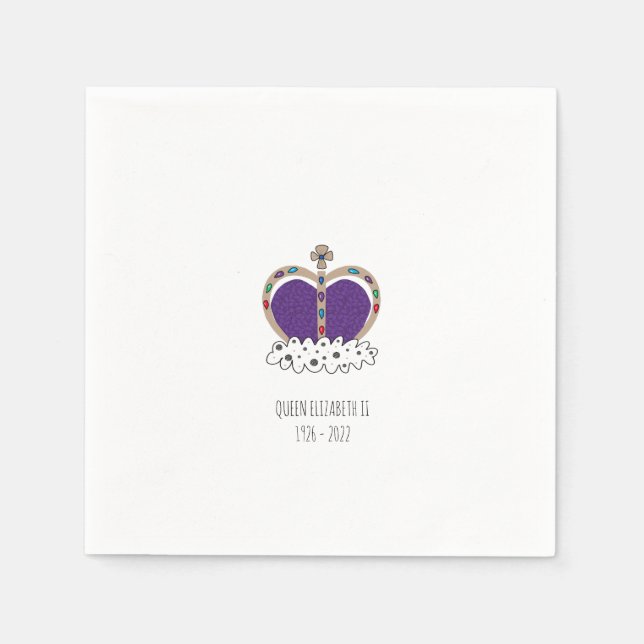 Serviette En Papier Reine royale Elizabeth II (Devant)