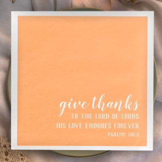 Serviette En Papier Remercie Bible Écriture Christian Thanksgiving
