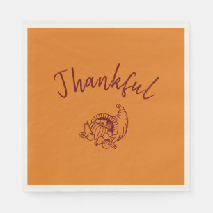 Serviette En Papier Remercié Cornucopia Luncheon jeu de 50