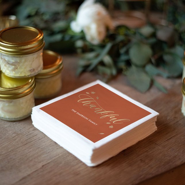 Serviette En Papier Remerciements automne Thanksgiving Party Papier Na (Créateur téléchargé)