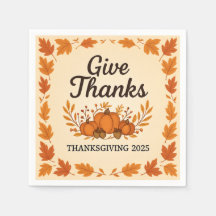 Remercier les serviettes Thanksgiving
