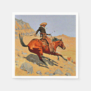 Serviette En Papier Remington - Le Cowboy, célèbre peinture