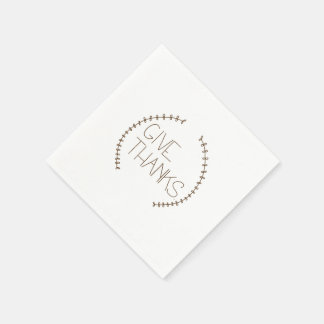 Serviette En Papier Remise simple Merci Napkin