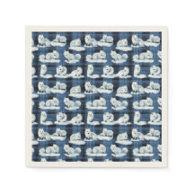 Renards arctiques Motif de Noël Tartan Plaid hiver